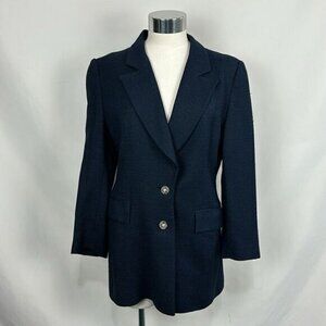 Avenue Montaigne Blue Long Line Blazer